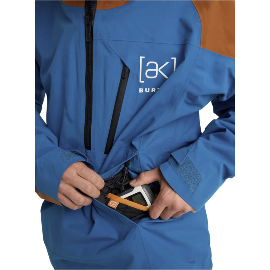 Burton Burton Men's [ak] Velocity GORE‑TEX 2L Anorak Jacket - Blue Teal/Chestnut Brown Blue Teal/Chestnut Brown S Mens Gore-Tex Jackets