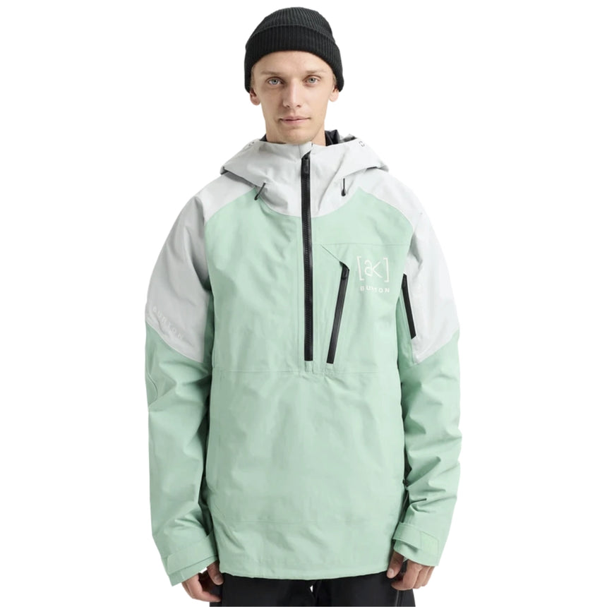 Burton Burton Men's [ak] Velocity GORE‑TEX 2L Anorak Jacket - Soft Sage/Gray Cloud Soft Sage/Gray Cloud S Mens Gore-Tex Jackets