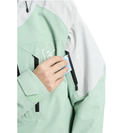 Burton Burton Men's [ak] Velocity GORE‑TEX 2L Anorak Jacket - Soft Sage/Gray Cloud Soft Sage/Gray Cloud S Mens Gore-Tex Jackets