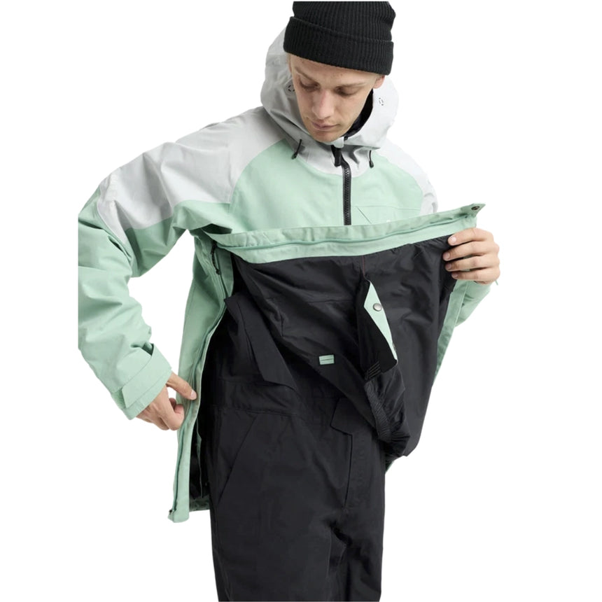 Burton Burton Men's [ak] Velocity GORE‑TEX 2L Anorak Jacket - Soft Sage/Gray Cloud Soft Sage/Gray Cloud S Mens Gore-Tex Jackets