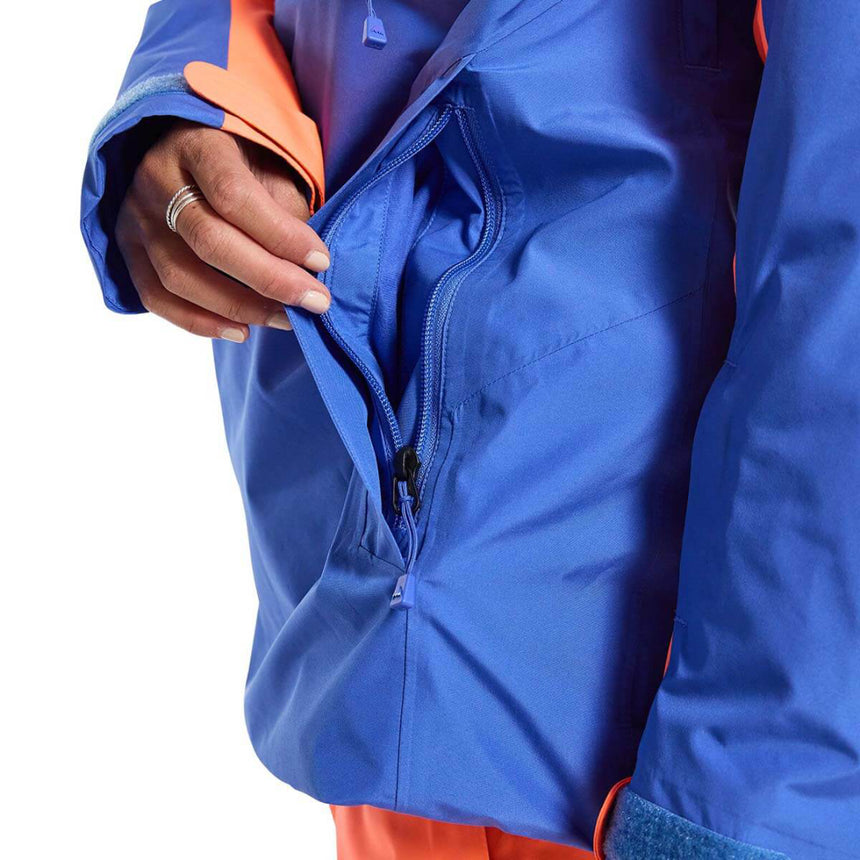Burton Women's Pillowline GORE-TEX 2L Anorak Jacket -Amparo Blue / Tetra Orange