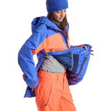 Burton Women's Pillowline GORE-TEX 2L Anorak Jacket -Amparo Blue / Tetra Orange