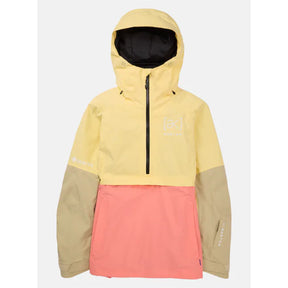 Burton Burton Women's [ak] Kimmy GORE-TEX 2L Anorak Jacket - Buttermilk / Reef Pink / Mushroom Buttermilk / Reef Pink / Mushroom XS Womens Gore-Tex Jackets