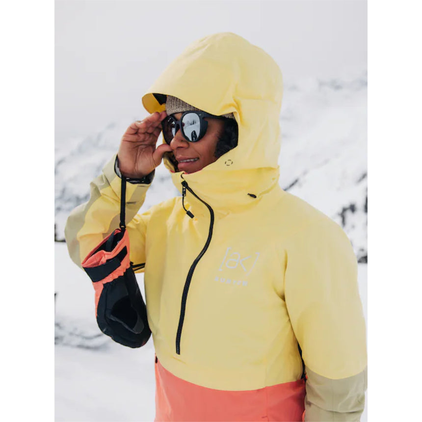 Burton Women's [ak] Kimmy GORE-TEX 2L Anorak Jacket - Buttermilk / Reef Pink / Mushroom