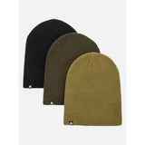 Burton Burton DND 3 Pack Beanie Nine Iron/Tetra Orange /Silver Green 1SZ Womens Toques