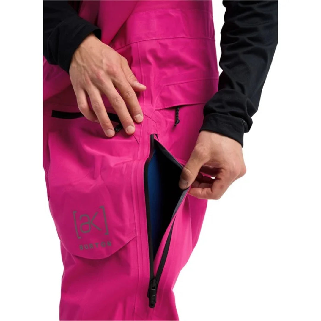 Burton Men's AK Gore Tex Freebird Bib Snowpants -Very Berry
