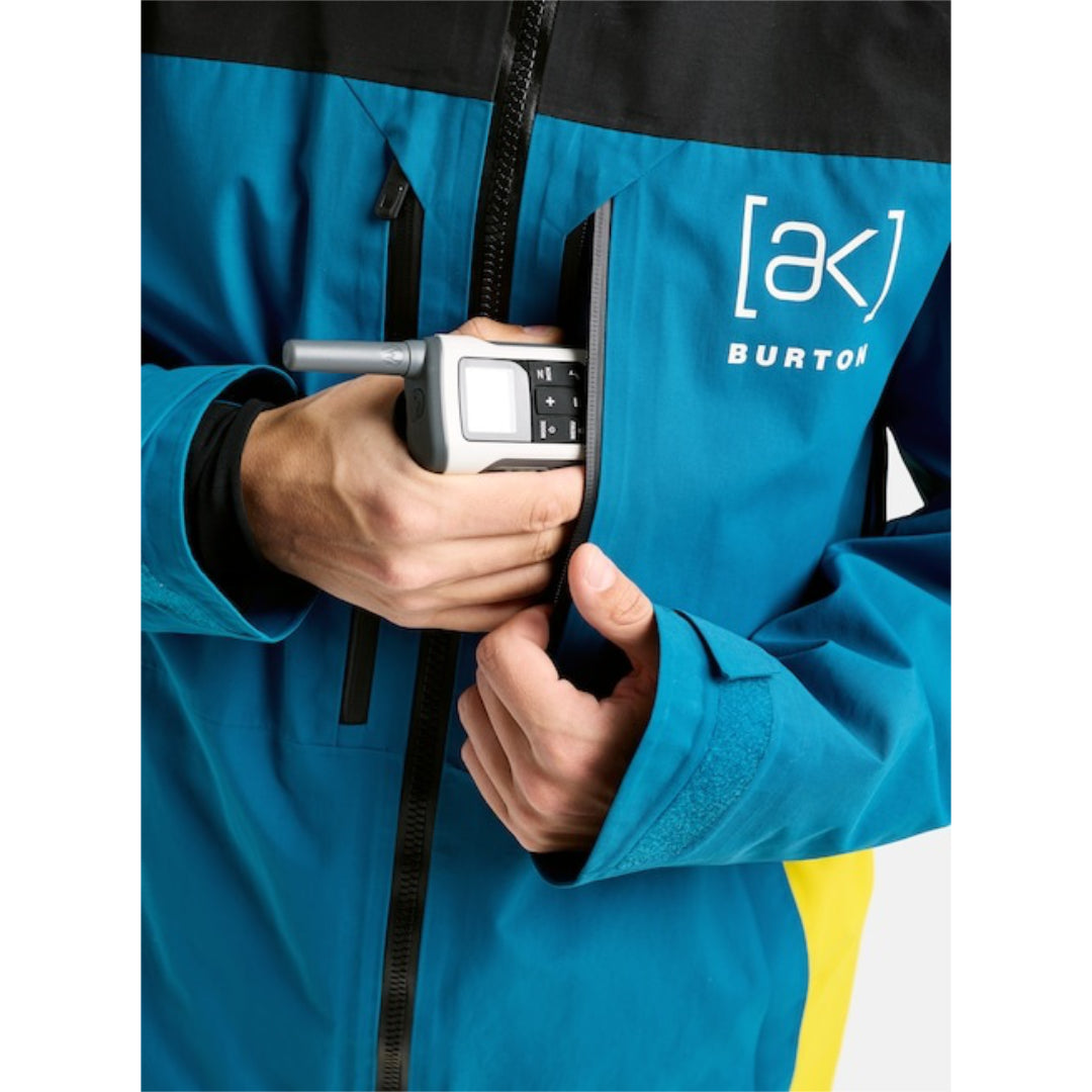 Burton Men's Men's [ak] Swash GORE-TEX Jacket - True Black/Blue Teal/Atomic Yellow