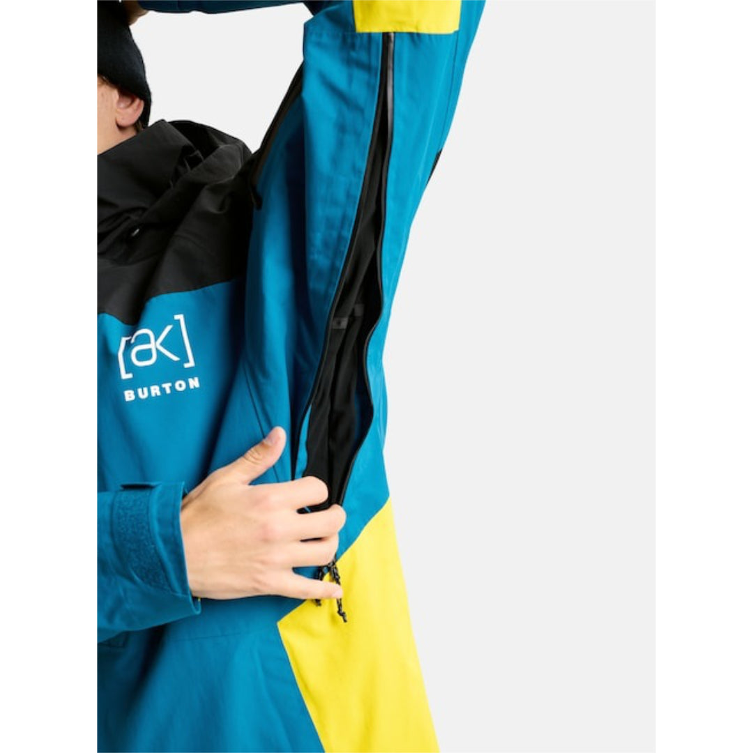 Burton Men's Men's [ak] Swash GORE-TEX Jacket - True Black/Blue Teal/Atomic Yellow