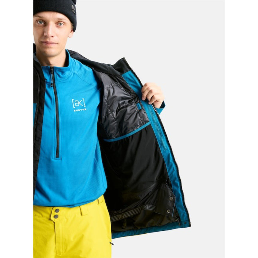 Burton Men's Men's [ak] Swash GORE-TEX Jacket - True Black/Blue Teal/Atomic Yellow