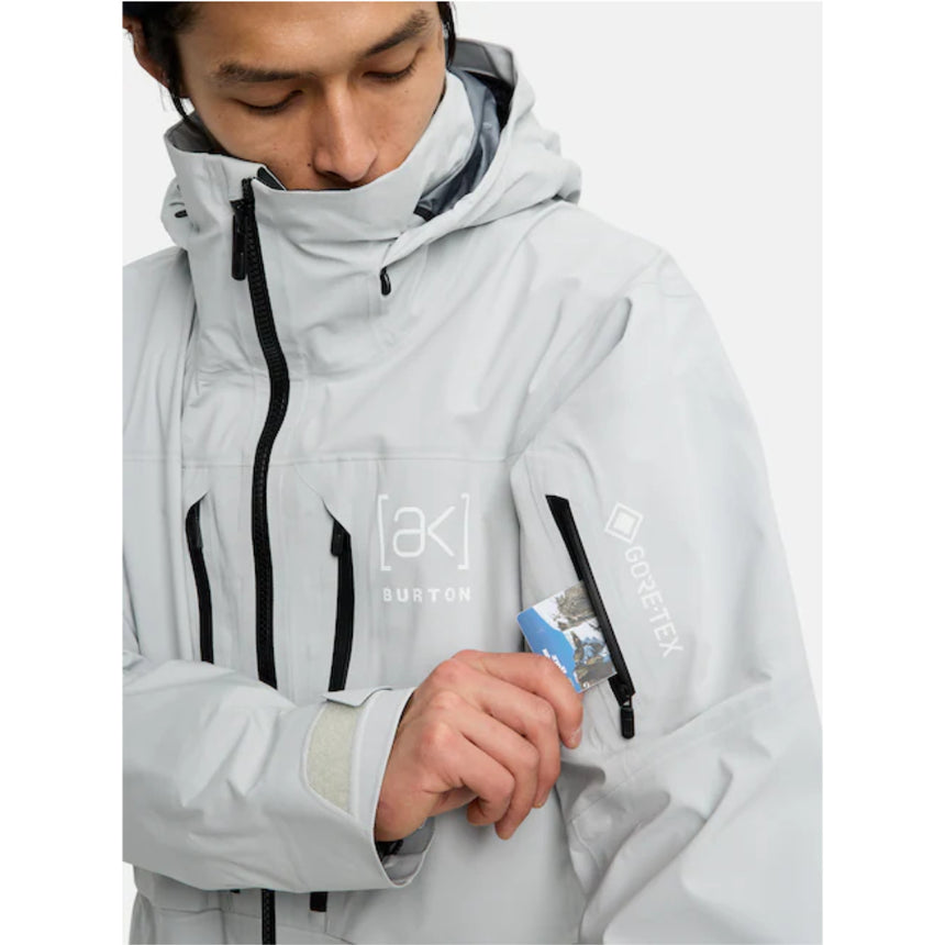 Burton Men's [ak] Hover GORE‑TEX C-Knit 3L Stretch Jacket - Gray Cloud