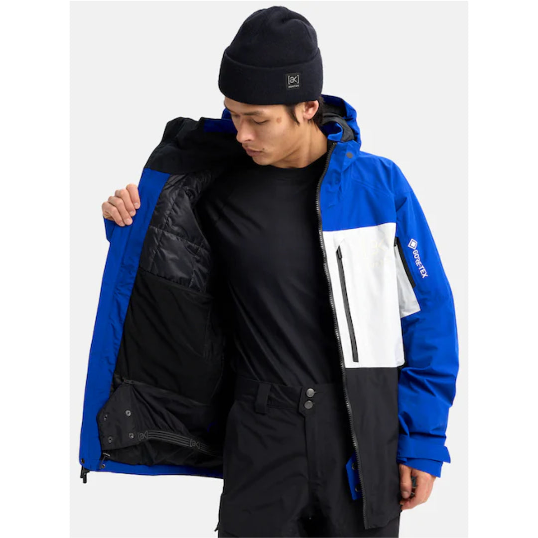 Burton Burton Men's [ak] Swash GORE‑TEX 2L Jacket -True Black/Blue True Black / Blue Teal / Atomic Yellow L Mens Gore-Tex Jackets