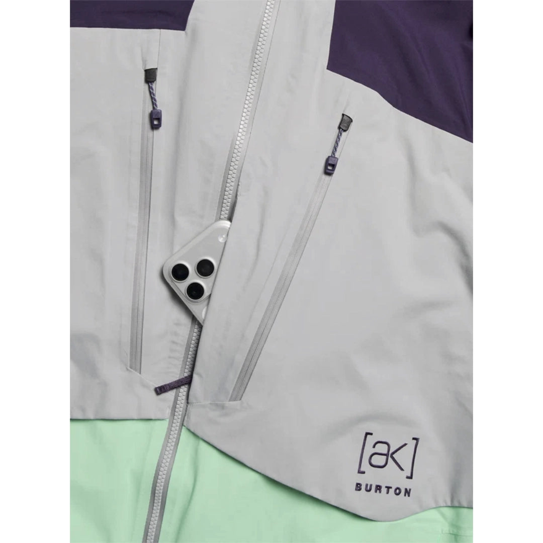 Burton Burton Men's [ak] Swash Synthetic Insulated GORE-TEX® 2L Jacket - Nightshade Purple / Apparition Gray / Green Voltage Nightshade Purple / Apparition Gray / Green Voltage XS Mens Gore-Tex Jackets
