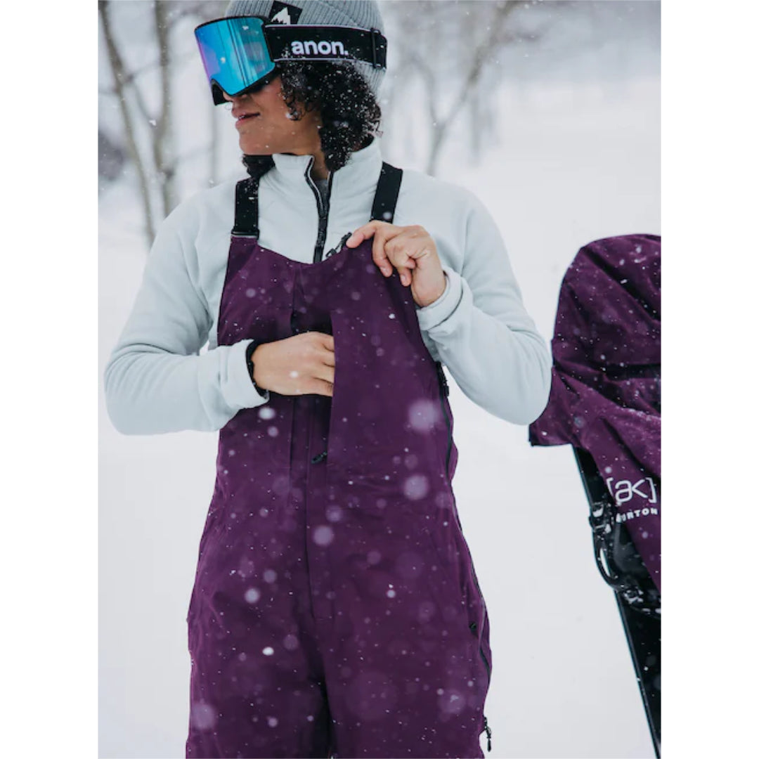 Burton Burton Women's  AK Kimmy Gore Tex 2L Bib Snowpants-Purple Root Purple Root S Womens Snowpants Bib
