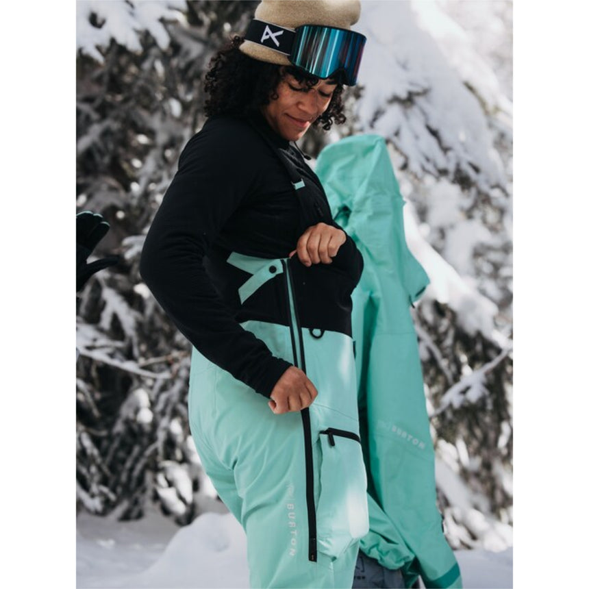Burton Women's [ak] Tusk GORE-TEX PRO 3L Hi-Top Bib Pants - Powder Mint