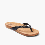 Reef Reef Women CUSHION COURT TWIST Women Black 6 Womens Sandals Flip Flop 5 to 11