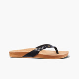 Reef Reef Women CUSHION COURT TWIST Women Black 6 Womens Sandals Flip Flop 5 to 11