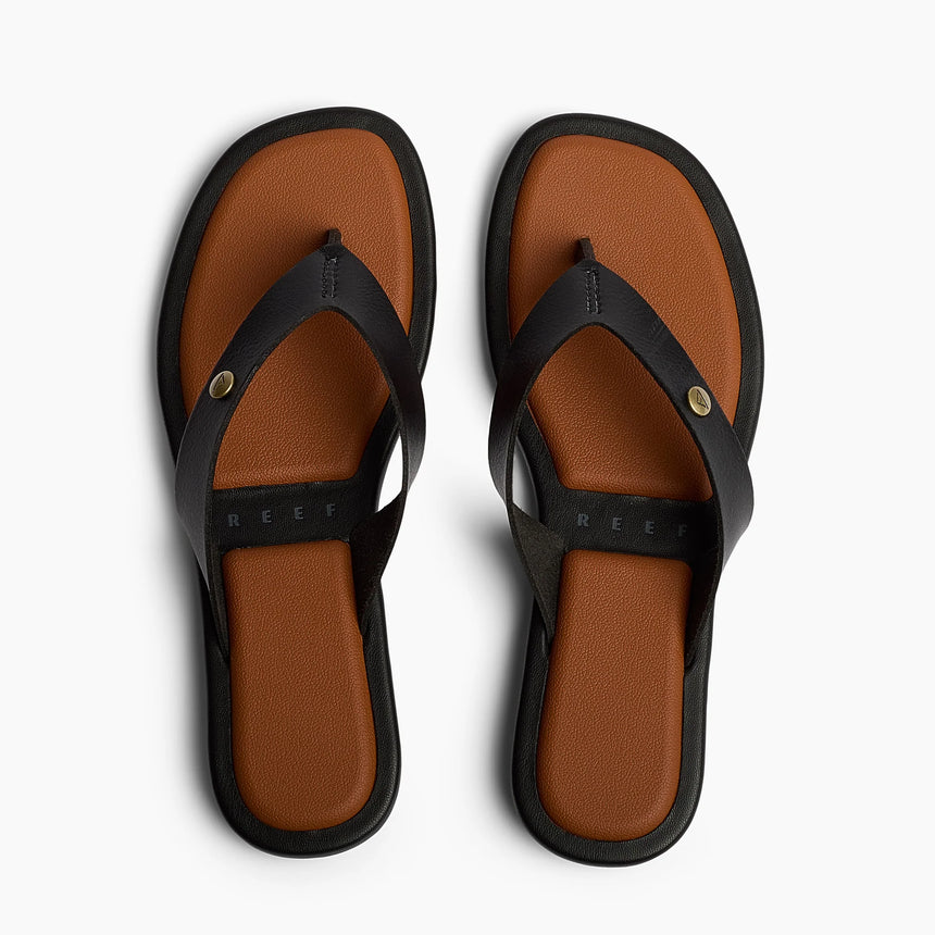 Reef Reef Women WILLOW ELLA Sandals - Black/Cocoa Black/Cocoa 6 Womens Sandals Flip Flop 5 to 11