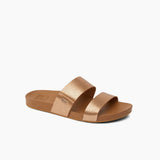 Reef Reef Women CUSHION VISTA Sandals - Copper/Tan Copper/Tan 6 Womens Slip on Sandals 5 to 11