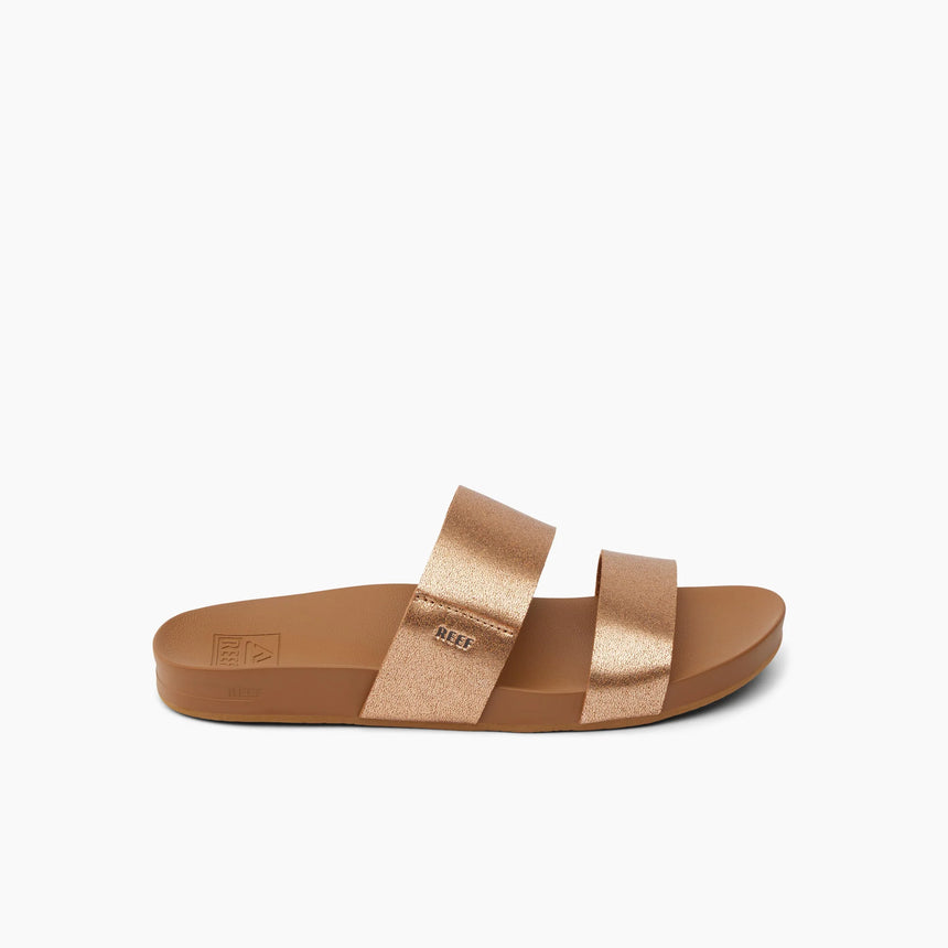 Reef Reef Women CUSHION VISTA Sandals - Copper/Tan Copper/Tan 6 Womens Slip on Sandals 5 to 11