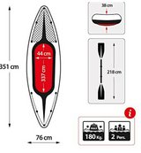 Intex Challenger K2 Inflatable Kayak - 2 Person