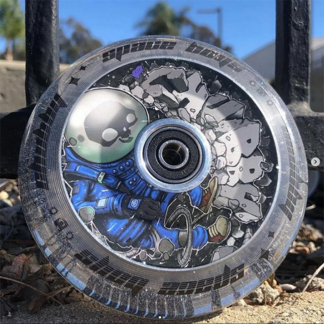 Chubby Spaceboys Astronaut Clear Glitter - Single Wheel