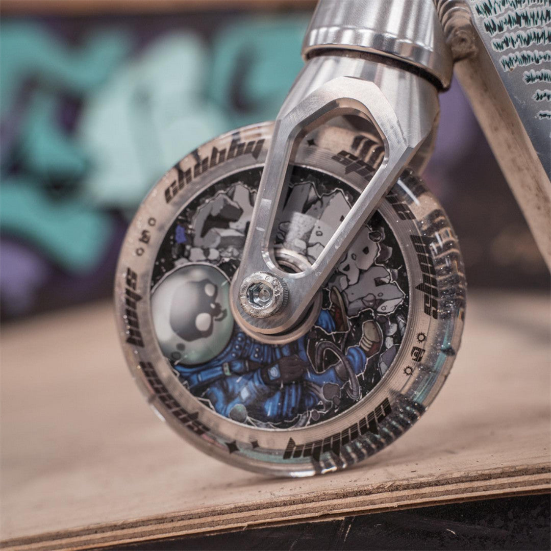 Chubby Spaceboys Astronaut Clear Glitter - Single Wheel