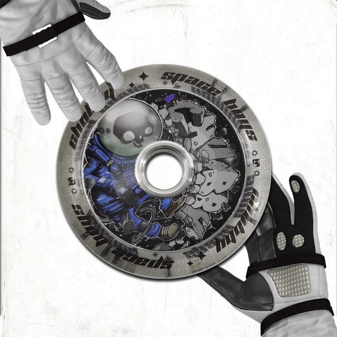 Chubby Spaceboys Astronaut Clear Glitter - Single Wheel