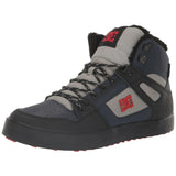 DC Men's Pure High-Top WC Winter Shoes - Black/Green Print