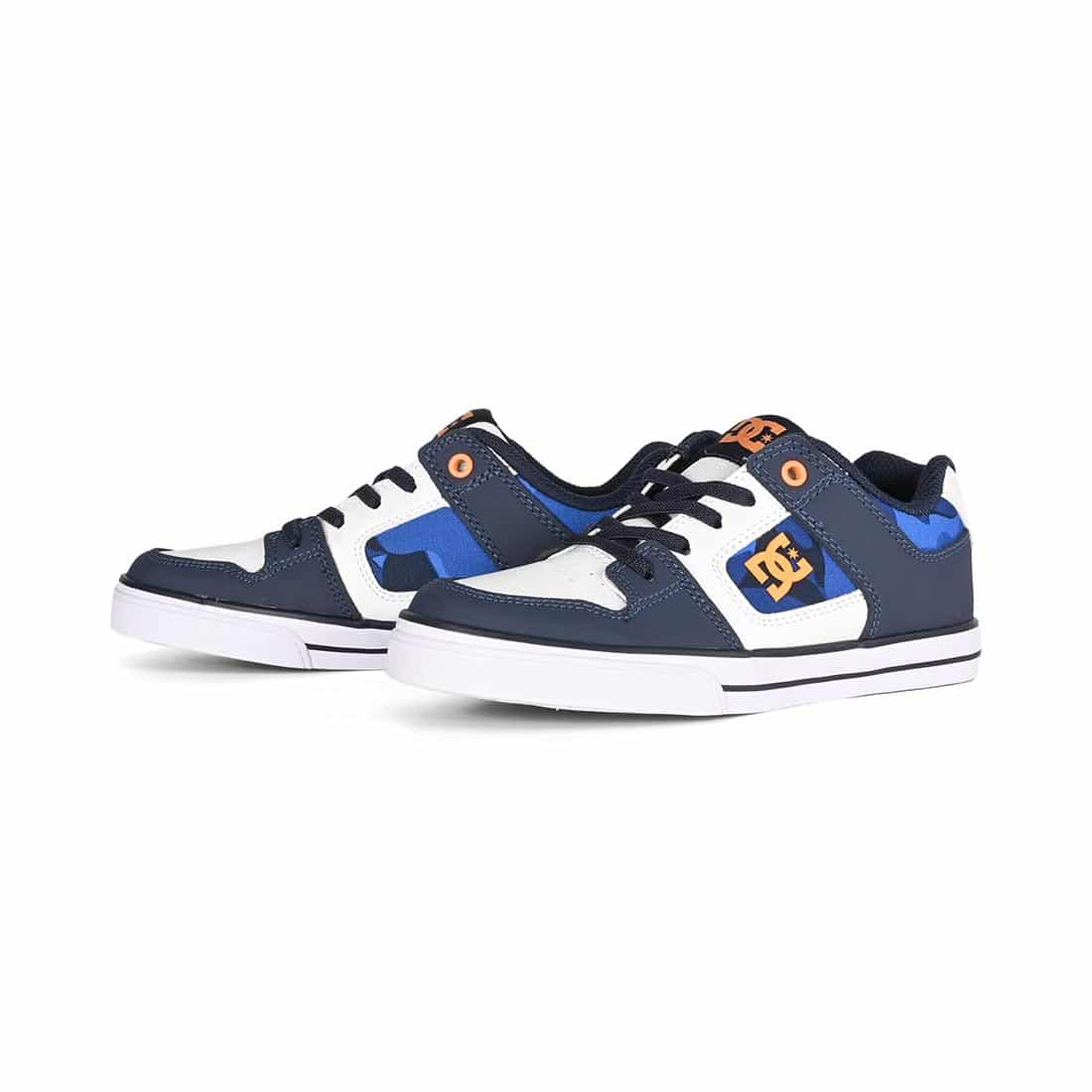 DC Pure Elastic Boys Shoes - Shady Blue/Orange