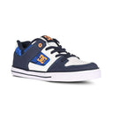DC DC Pure Elastic Boys Shoes - Shady Blue/Orange Shady Blue/Orange 11 Youth Boys High Tops 5T to 13T and 1 to 7 US Size