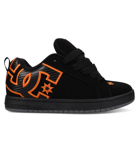 DC DC Men's  Court Graffik Skate Shoes - Black/Orange Black/Orange 11 Mens Skate Shoes 6 to 18
