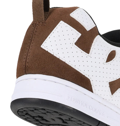 DC DC Men's  Court Graffik Se Skate Shoes - Brown/White Brown/White 10.5 Mens Skate Shoes 6 to 18