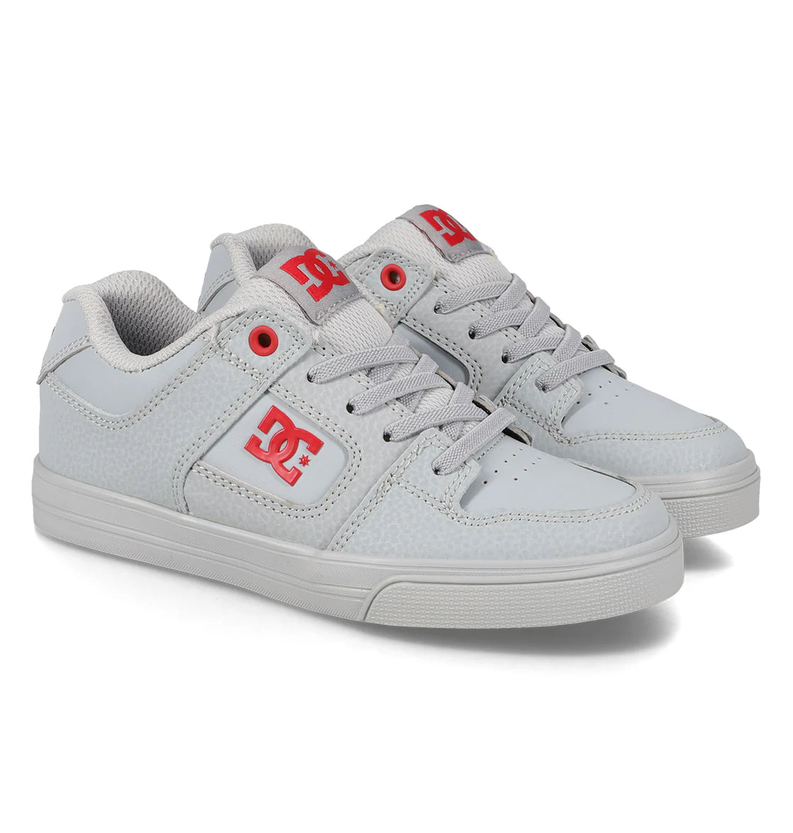DC Youth Pure Elastic Shoes - Grey/Red