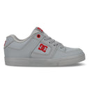 DC DC Youth Pure Elastic Shoes - Grey/Red Gray/Red 12 Youth Boys Skate Shoes 5T to 13T and 1 to 7 US Size