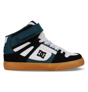 DC DC Youth Pure High Top EV Shoes - Black/Green/Gum Black/Green/Gum 11 Youth Boys Skate Shoes 5T to 13T and 1 to 7 US Size