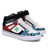 DC Youth Hi Top EV Shoes - Blue/Red/White
