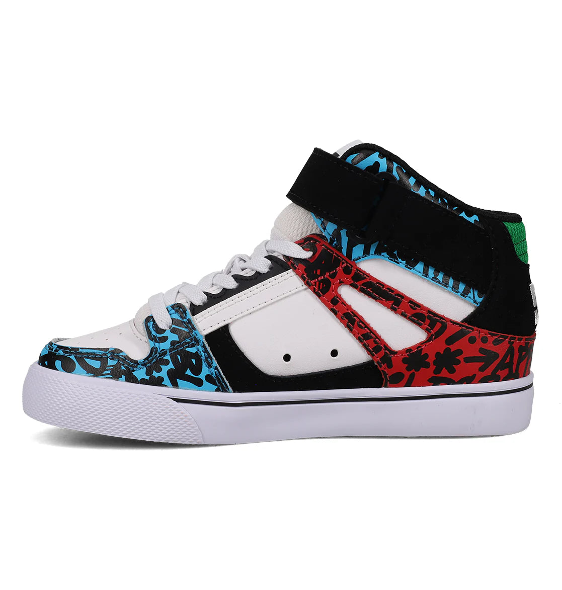 DC Youth Hi Top EV Shoes - Blue/Red/White
