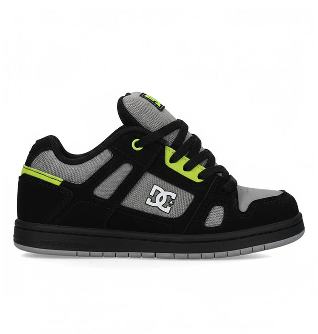 DC DC Youth Stag Shoes - Black/White/Lime Black/White/Lime 11 Youth Boys Skate Shoes 5T-13T & 1-7 US Size