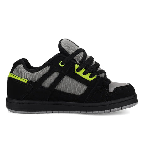 DC DC Youth Stag Shoes - Black/White/Lime Black/White/Lime 11 Youth Boys Skate Shoes 5T-13T & 1-7 US Size