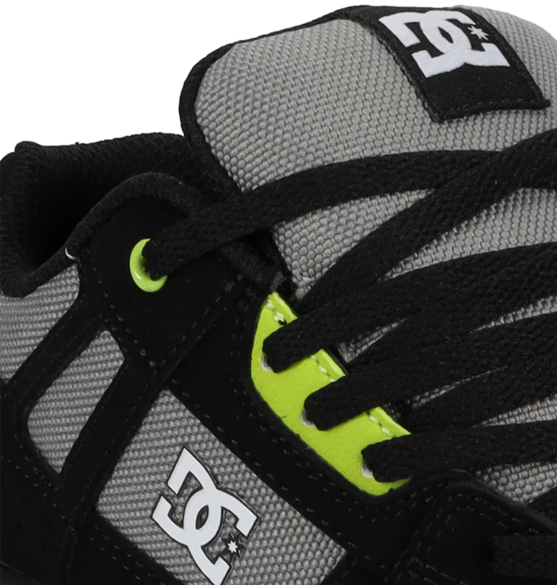 DC DC Youth Stag Shoes - Black/White/Lime Black/White/Lime 11 Youth Boys Skate Shoes 5T-13T & 1-7 US Size