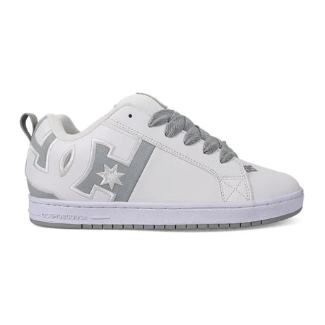 DC DC Men's Court Graffik SQ Shoes - White/Grey White/Grey 9 Mens Shoes 6 to 18