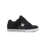 DC DC Men's  Pure Skate Shoes - Black/Black/White Black/Black/White 10 Mens Skate Shoes 6 to 18
