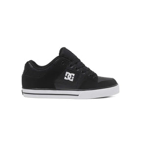 DC DC Men's  Pure Skate Shoes - Black/Black/White Black/Black/White 10 Mens Skate Shoes 6 to 18