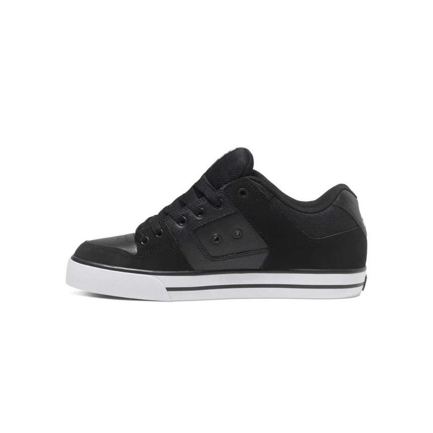 DC DC Men's  Pure Skate Shoes - Black/Black/White Black/Black/White 10 Mens Skate Shoes 6 to 18