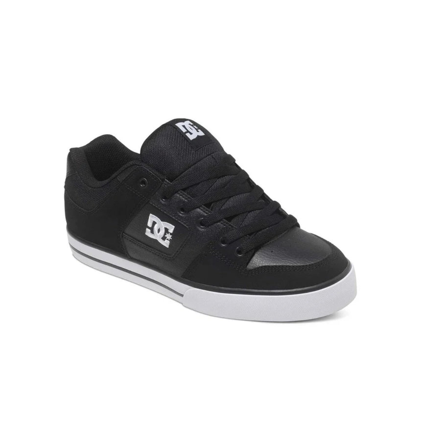 DC DC Men's  Pure Skate Shoes - Black/Black/White Black/Black/White 10 Mens Skate Shoes 6 to 18