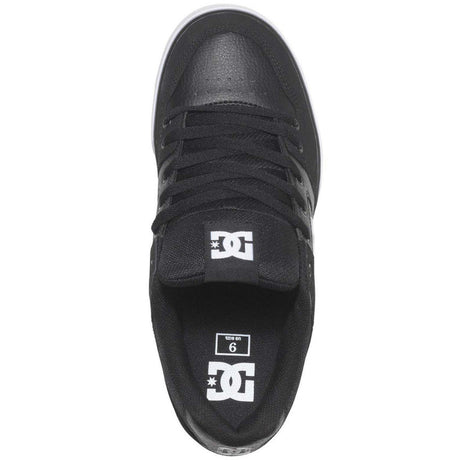 DC DC Men's  Pure Skate Shoes - Black/Black/White Black/Black/White 10 Mens Skate Shoes 6 to 18