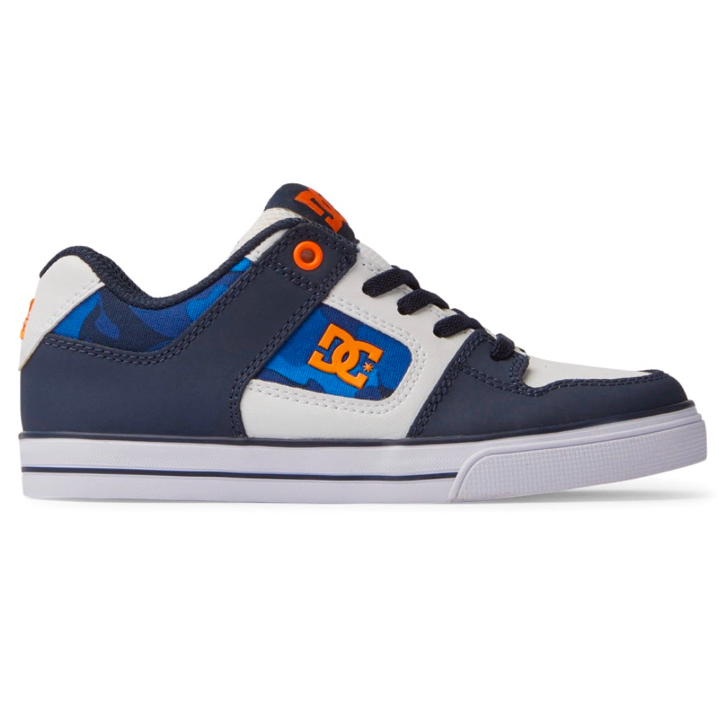 DC Pure Elastic Boys Shoes - Shady Blue/Orange