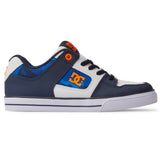 DC Pure Elastic Boys Shoes - Shady Blue/Orange