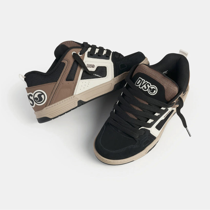 DVS DVS Men's Comanche Skate Shoe - Black Taupe Brown Suede Black Taupe Brown Suede 9 Mens Skate Shoes 6 to 18