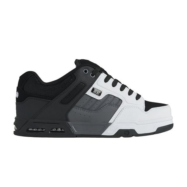 DVS DVS Men's Enduro Heir Skate Shoe - White Black Grey Leather White Black Grey Leather 9 Mens Skate Shoes 6 to 18